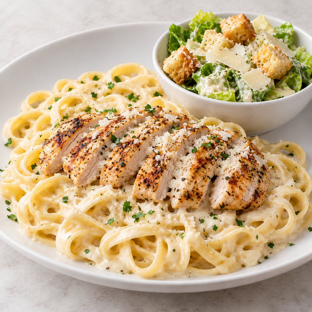 Chicken Alfredo Dinner